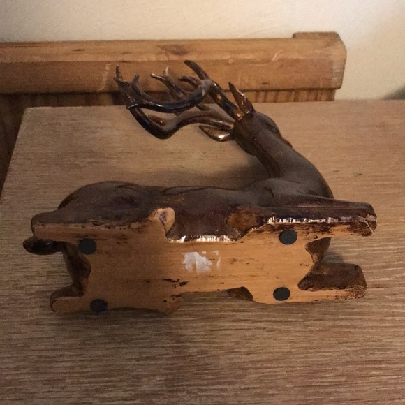 Vintage Wood Deer Figure - Picture 6 of 9